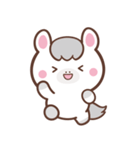 文字なし1♪まんまる白ウマさん（個別スタンプ：24）