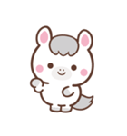 文字なし1♪まんまる白ウマさん（個別スタンプ：32）