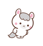 文字なし1♪まんまる白ウマさん（個別スタンプ：33）