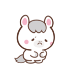 文字なし1♪まんまる白ウマさん（個別スタンプ：35）