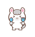 文字なし1♪まんまる白ウマさん（個別スタンプ：37）