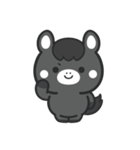 文字なし1♪まんまる黒ウマさん（個別スタンプ：2）