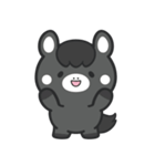 文字なし1♪まんまる黒ウマさん（個別スタンプ：3）