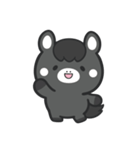 文字なし1♪まんまる黒ウマさん（個別スタンプ：4）