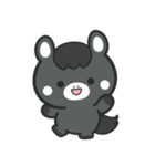 文字なし1♪まんまる黒ウマさん（個別スタンプ：5）