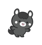 文字なし1♪まんまる黒ウマさん（個別スタンプ：6）