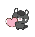 文字なし1♪まんまる黒ウマさん（個別スタンプ：7）