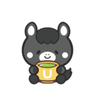 文字なし1♪まんまる黒ウマさん（個別スタンプ：9）