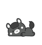 文字なし1♪まんまる黒ウマさん（個別スタンプ：10）