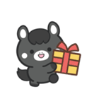 文字なし1♪まんまる黒ウマさん（個別スタンプ：13）