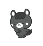 文字なし1♪まんまる黒ウマさん（個別スタンプ：14）