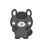 文字なし1♪まんまる黒ウマさん（個別スタンプ：16）