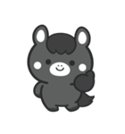 文字なし1♪まんまる黒ウマさん（個別スタンプ：17）