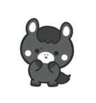 文字なし1♪まんまる黒ウマさん（個別スタンプ：18）