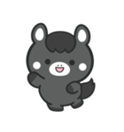 文字なし1♪まんまる黒ウマさん（個別スタンプ：19）