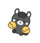 文字なし1♪まんまる黒ウマさん（個別スタンプ：21）
