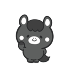 文字なし1♪まんまる黒ウマさん（個別スタンプ：22）