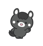 文字なし1♪まんまる黒ウマさん（個別スタンプ：26）