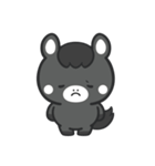 文字なし1♪まんまる黒ウマさん（個別スタンプ：34）