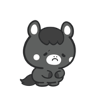 文字なし1♪まんまる黒ウマさん（個別スタンプ：35）