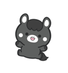 文字なし1♪まんまる黒ウマさん（個別スタンプ：36）