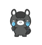 文字なし1♪まんまる黒ウマさん（個別スタンプ：37）