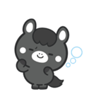 文字なし1♪まんまる黒ウマさん（個別スタンプ：38）