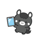 文字なし1♪まんまる黒ウマさん（個別スタンプ：40）