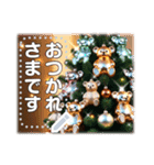 書き込める♥クマちゃんクリスマスフレーム（個別スタンプ：4）