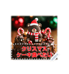 書き込める♥クマちゃんクリスマスフレーム（個別スタンプ：7）