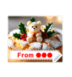 書き込める♥クマちゃんクリスマスフレーム（個別スタンプ：8）