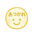 黄色・1年中使える♪プリチーはんこ（個別スタンプ：12）