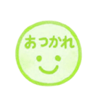 黄緑色・1年中使える♪プリチーはんこ（個別スタンプ：12）