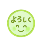 黄緑色・1年中使える♪プリチーはんこ（個別スタンプ：16）