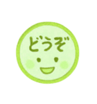 黄緑色・1年中使える♪プリチーはんこ（個別スタンプ：22）