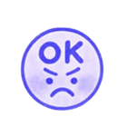 紺色・1年中使える♪プリチーはんこ（個別スタンプ：4）