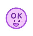 紫色・1年中使える♪プリチーはんこ（個別スタンプ：19）