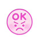 ピンク色・1年中使える♪プリチーはんこ（個別スタンプ：4）