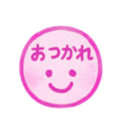 ピンク色・1年中使える♪プリチーはんこ（個別スタンプ：12）