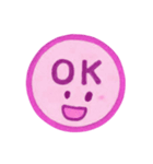 ピンク色・1年中使える♪プリチーはんこ（個別スタンプ：19）