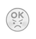 白黒・1年中使える♪プリチーはんこ（個別スタンプ：4）