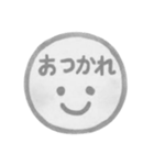 白黒・1年中使える♪プリチーはんこ（個別スタンプ：12）