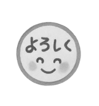白黒・1年中使える♪プリチーはんこ（個別スタンプ：16）