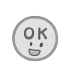 白黒・1年中使える♪プリチーはんこ（個別スタンプ：19）