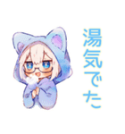 白猫耳パーカーくんの冬★癒し（個別スタンプ：20）