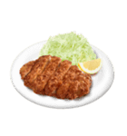 国産豚のとんかつ 【文字なし】（個別スタンプ：18）