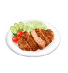 国産豚のとんかつ 【文字なし】（個別スタンプ：22）