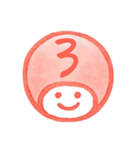 数字とローマ字♪プリチー赤はんこ（個別スタンプ：8）