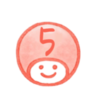 数字とローマ字♪プリチー赤はんこ（個別スタンプ：10）