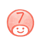 数字とローマ字♪プリチー赤はんこ（個別スタンプ：12）